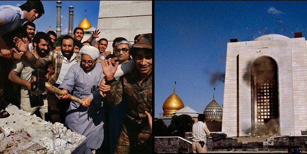 تخریب قبر رضا شاه توسط آیت الله خلخالی؛بنی صدر: ساختمان خراب کردن کار بسیار غلطی است و می شد آن جا موزه درست کنیم!